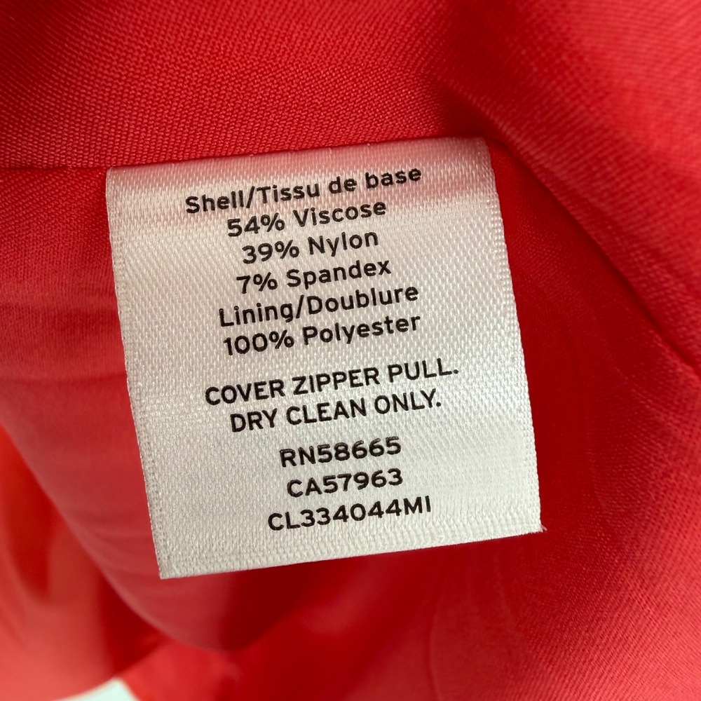 CLASSIQUES ENTIER CORAL RED SHEATH DRESS SIZE 12 - Picture 2 of 9